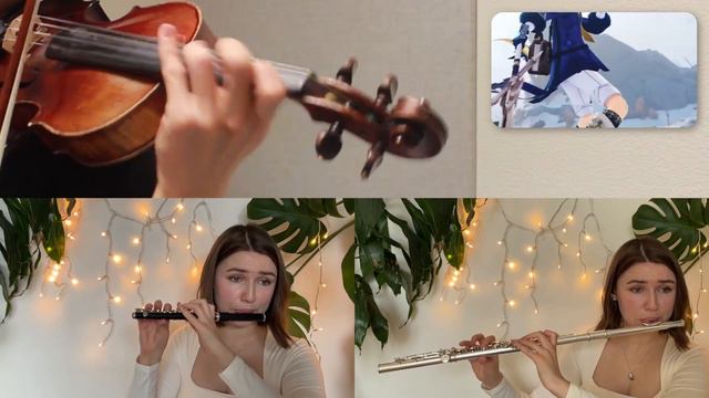 Mika: Plume Of Navigation (Violin & Flute Cover Ft. @shvaboshka) | Genshin Impact