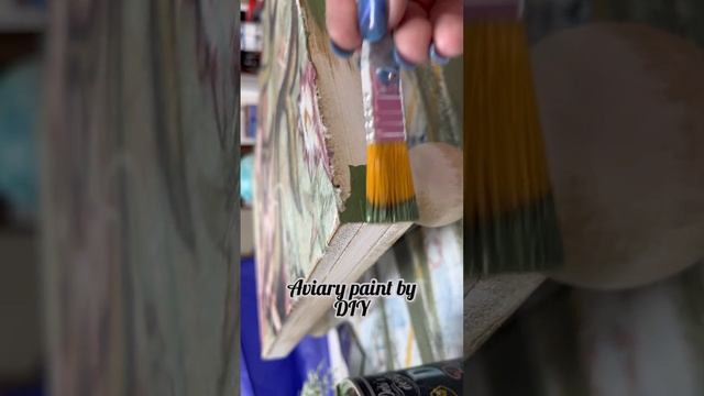 Mermaid Wood Riser Created With JRV Decoupage Paper & DIY Paint.