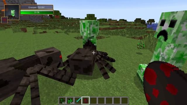КРИПЕР ТЕПЕРЬ ПАУК? - Minecraft (Мини-Мод)