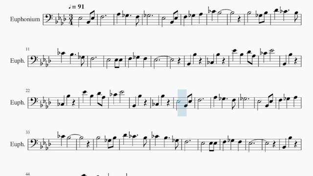 Euphonium Sheet Music: How To Play Open Title (25th Hour) By Terence Blanchard