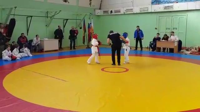 Бой Победа Макса!!! соревнования по рукопашному бою Краснодар 8 лет.