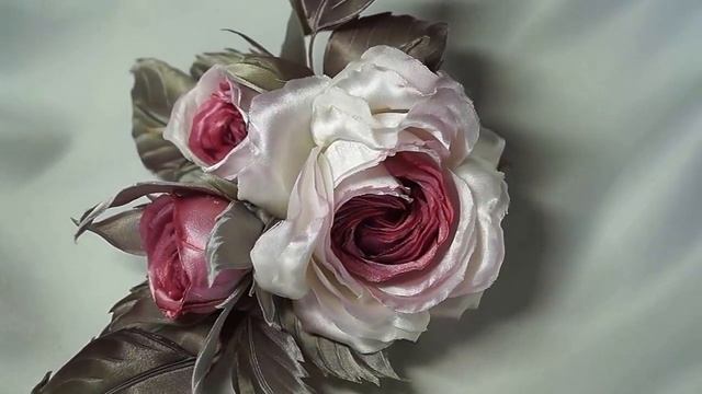 Брошь Розовая дымка в технике японской школы Tanjobana