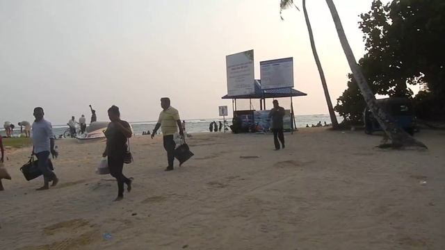 Sri Lanka,ශ්රී ලංකා,Ceylon,Polhena Beach Busy Evening,Busloads,Parking