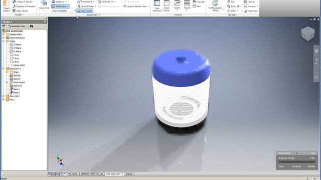 Lamp - How To Render In Inventor