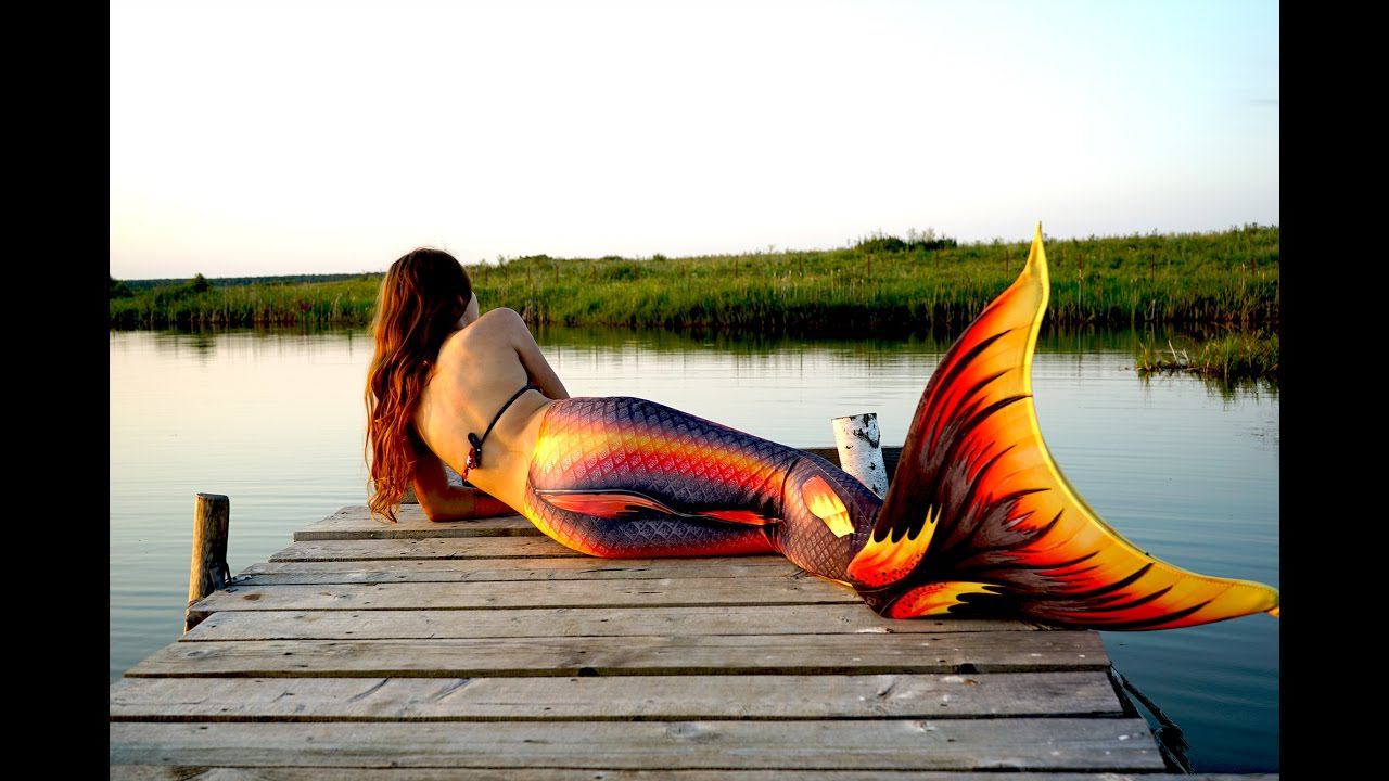 Хвост русалки ОБЗОР огненно-черный