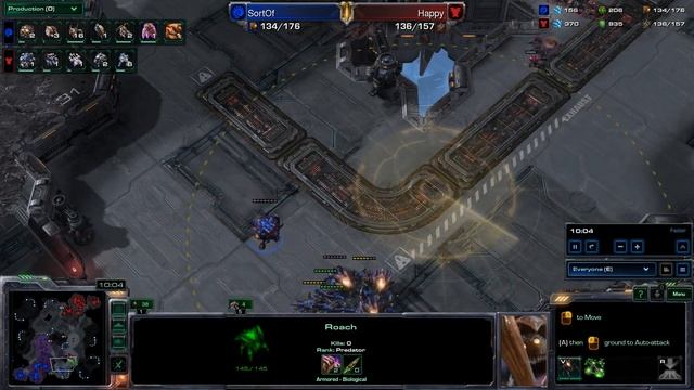 StarCraft 2 - Legacy Of The Void - Happy (T) V SortOf (Z) On Orbital Shipyard