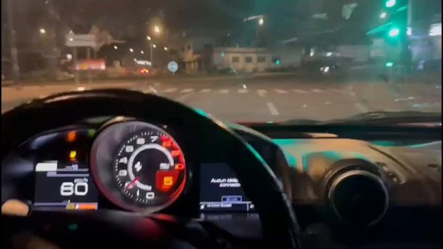 POV, Driving Ferrari Portofino At Night And Listening Exhaust Sound #portofino #ferrariportofino