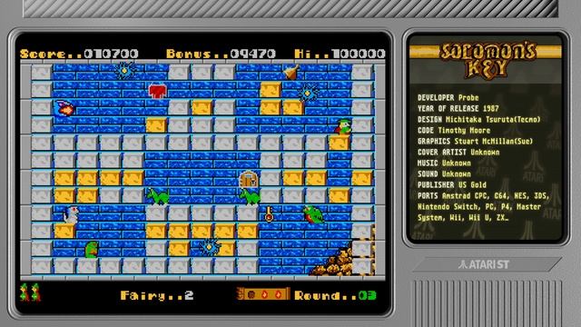 Solomon's  Key - Quick Look - Atari ST