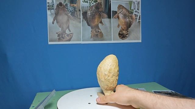 Скульптура рыбы из дерева часть 1