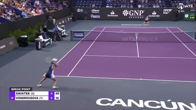 Iga Swiatek Vs. Marketa Vondrousova | 2023 WTA Finals Group Stage | WTA Match Highlights