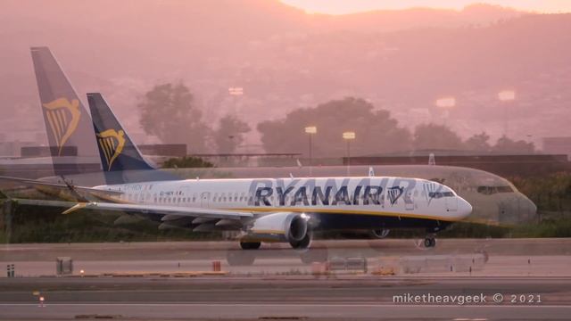 4K FIRST Ryanair 737 MAX 8-200  Barcelona-El Prat