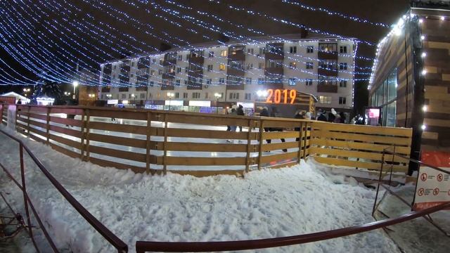 Новогодняя Городская площадь и площадь у ЖД вокзала .Солнечногорск 5 января 2019