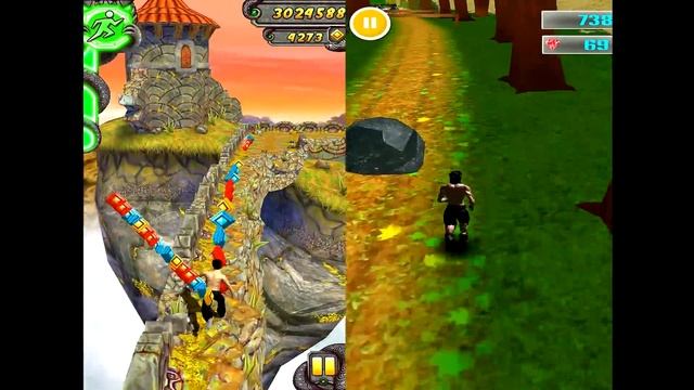 Temple Run 2 Sky Summit VS Subway Mowgli Run Android IPad IOS Gameplay HD