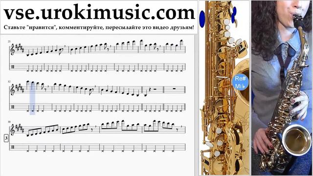Как играть на саксофоне (альт) Avicii - Wake Me Up Табы часть 1 Um-a821