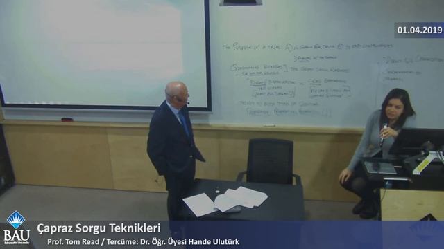 Tom Read, Hande Ulutürk- Çapraz Sorgu Teknikleri 1