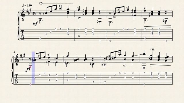 Lady Mary – Albert John Weidt (1866 - 1945) - Tablature