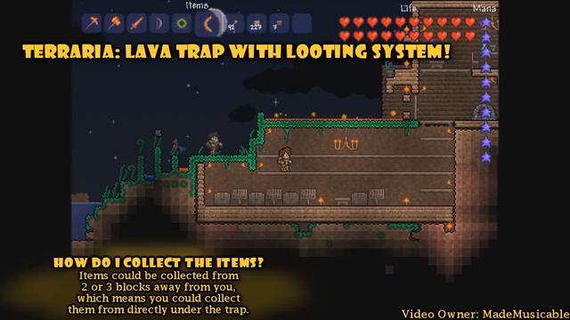 Terraria: Lava Trap With Looting System