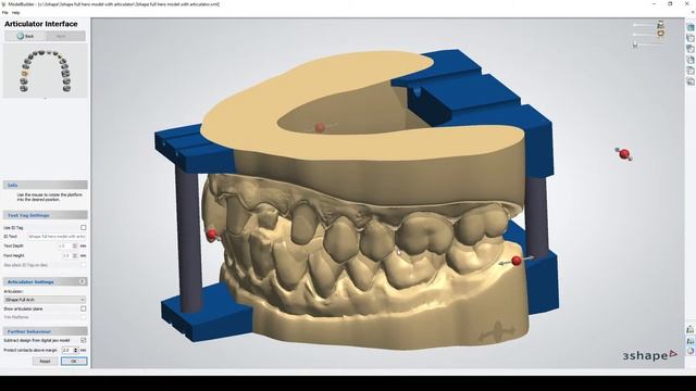 Anti-Cupping 3Shape Articulator In Model Builder - Formlabs Dental - Form 3B