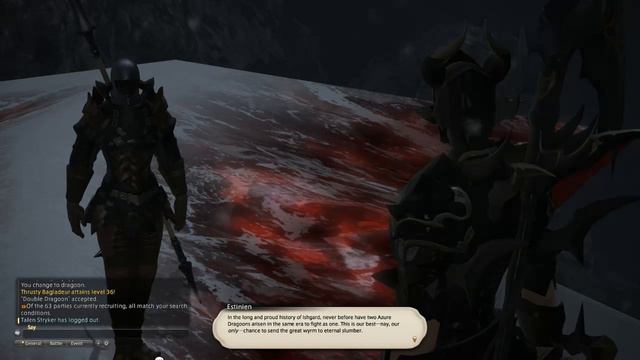 Let's Play FFXIV Killing Odin And Lvl 45 Dragoon Quest.