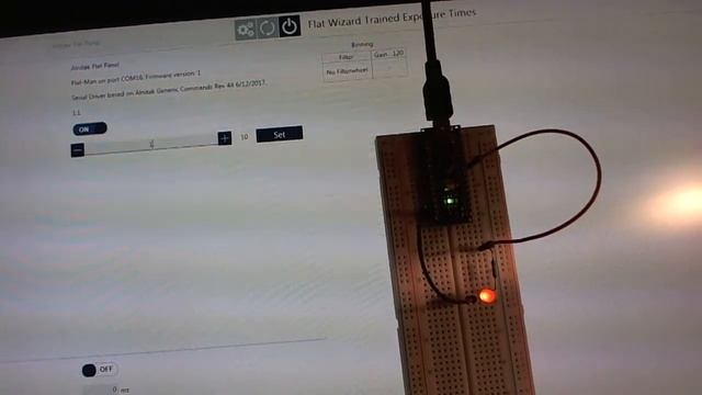 Test Of Arduino Flat Panel Controller With N.I.N.A.