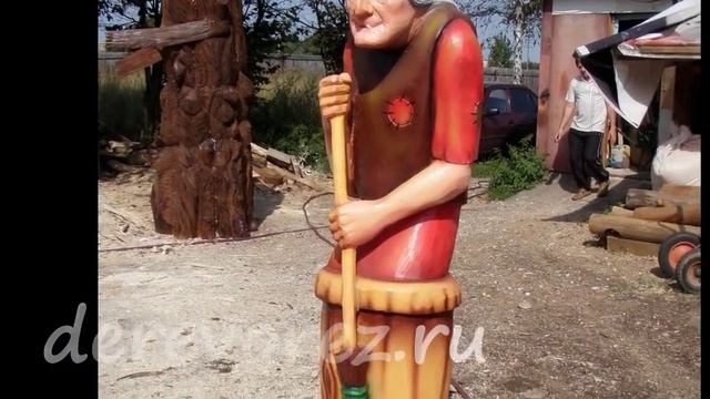 Садовая скульптура Бабы Яги