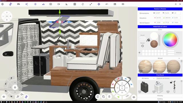 NV200 Camper Van Layout | VANSPACE 3D | ROCK N' ROLL BED, Office, Kitchen, Toilet,  AND Shower!