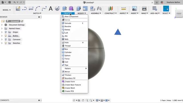 Faire Un Oeuf Sous Fusion 360 Avec La Fonction Canvas