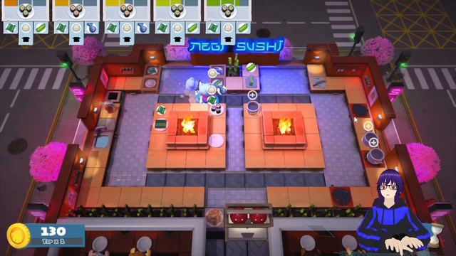 【Overcooked 2 Highlights】The Rice And Fire Saga With Dame Butterfly【Chibigail】