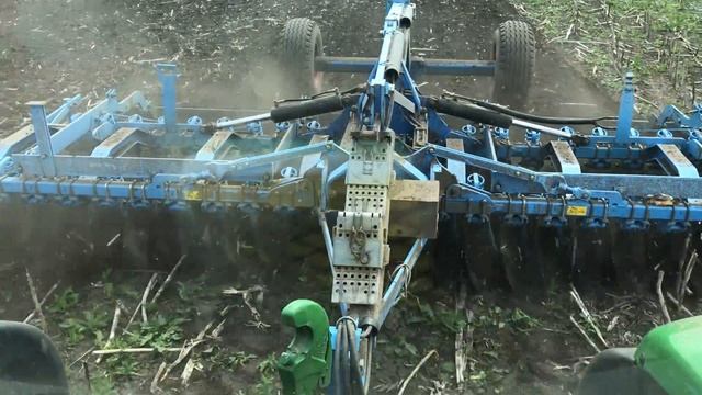 Испытание JD 6195m  Борона Lemken Rubin 6m