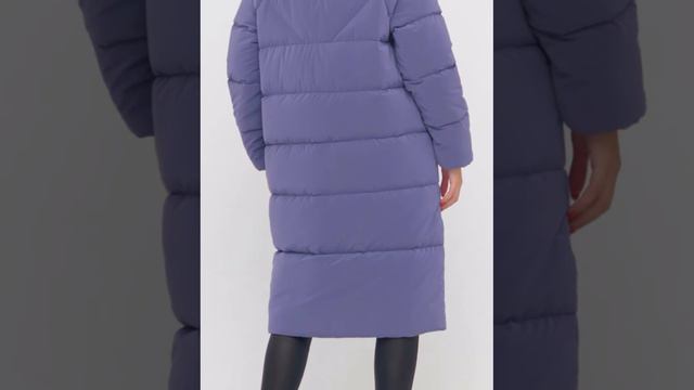 Женский длинный пуховик KTL-323 цвета джинс