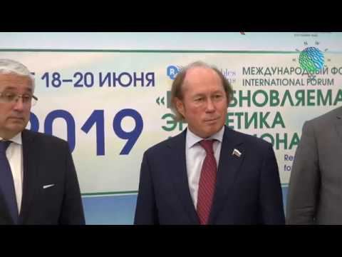 Пресс-подход после церемонии открытия выставки RENWEX 2019 и Форума 