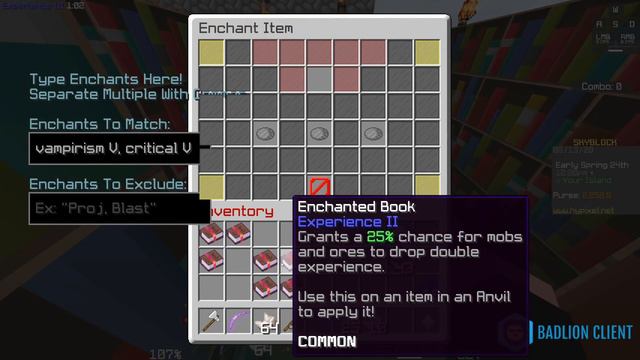 Hypixel SkyBlock Hardcore [14] Enchanting The Ultimate Raider Axe