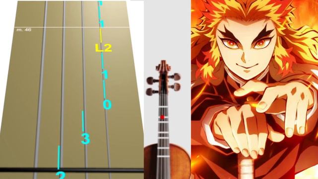 Kimetsu No Yaiba - Homura (炎) Violín Tutorial / Tab Tutorial / Sheet Music Violín