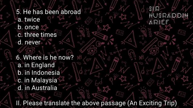 Reading Comprehension Ll Present Perfect Simple--British English