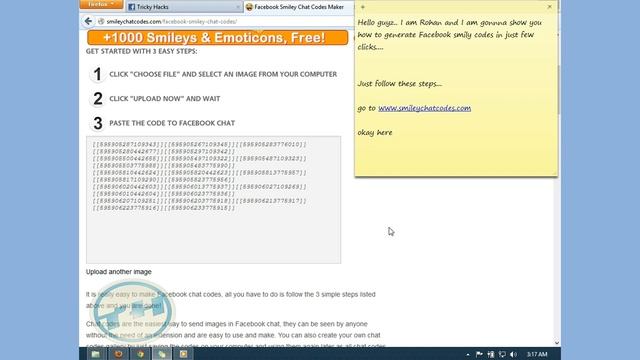 Facebook Smiley Generator - Tricky Hacks Tutorials