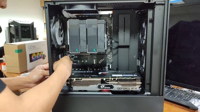 Intel Core i7-13700KF  RTX 3080  DEEPCOOL AK620 ZD on NZXT H5 Flow PC Build Time-lapse  PCB-41