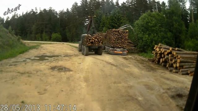 Загрузка лесовоза Timber Is Loaded.