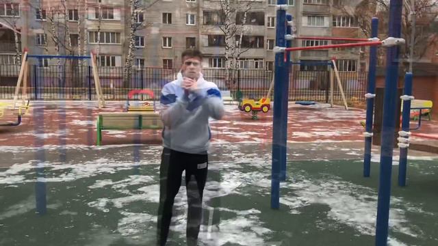 Street Workout в холодное время года.Денис Белов