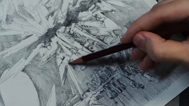 A Careful Explosion Of Graphite (Pencil Drawing)
