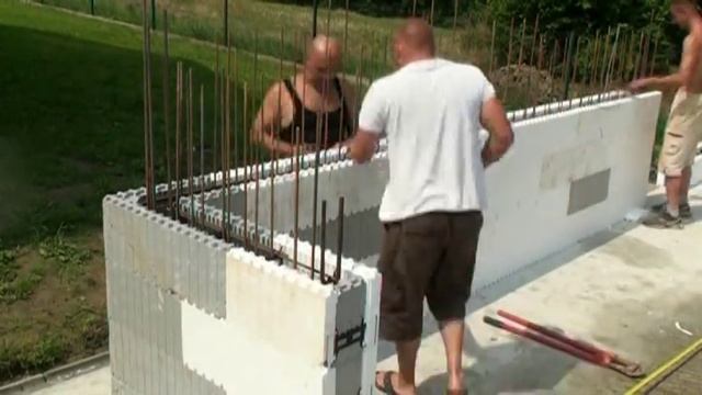 Sistem Izgubljene Oplate-gradnja Zida 5 X 1.25 M Timelap