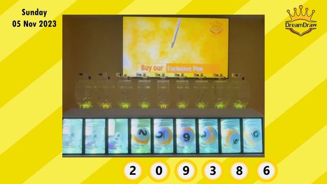 Dream Draw Main Draw Results For November 05, 2023.