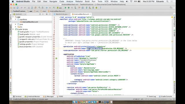 Android - Push Notifications With Parse