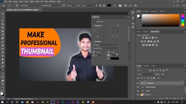 1 Tricks: Makes Thumbnail Professional In 2020! Photoshop Cc 2020| IHasan