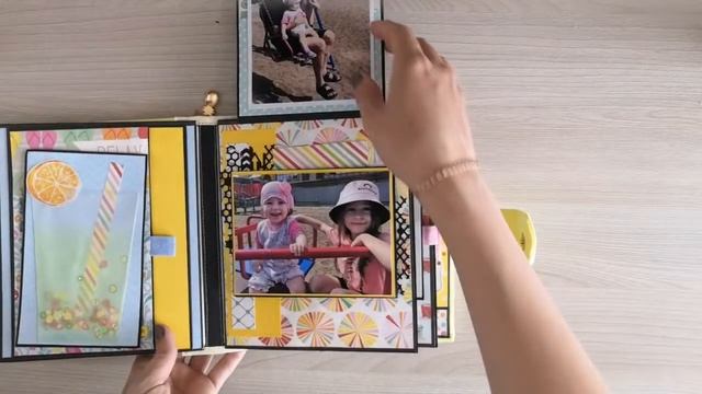 Скрапбукинг. Обзор летнего фотоальбома. Есть м.к. фотоальбома.