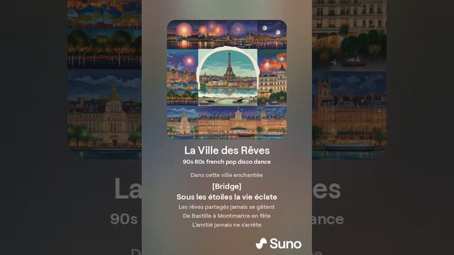 La Ville Des Rêves. Красивая песня на французском языке от нейросети. #музыка #нейросеть