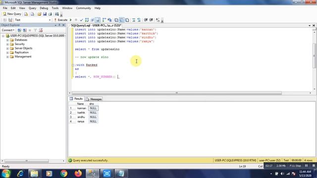 How To Update Serial Number For Existing Table Using Sql Query