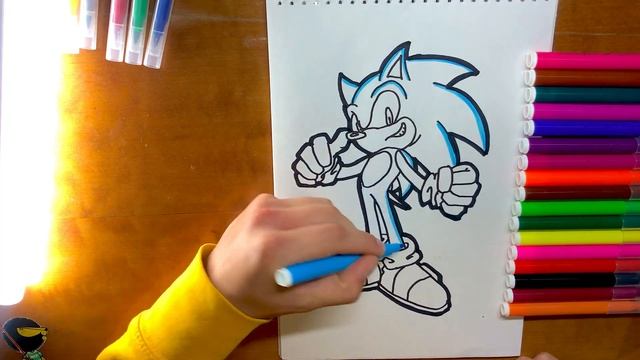 HOW TO DRAW A SONIC / КАК НАРИСОВАТЬ СОНИКА | COLORING BOOKS FOR KIDS / РАСКРАСКИ ДЛЯ ДЕТЕЙ