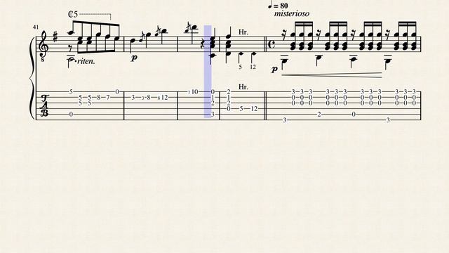 Andante Sentimental - Antonio Alba (1873 - 1940) - Tablature
