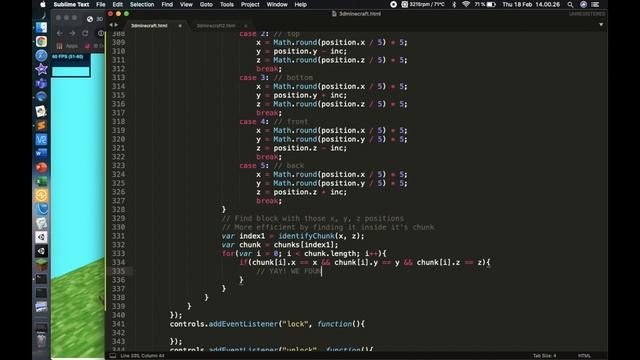 How To Code Minecraft In Javascript (THREE.js) | Part 13 - Breaking Blocks!