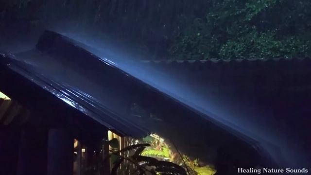 Drift Into Sleep In 2 Minutes With The Pouring Rain Sounds On The Metal Tin Roof At Night